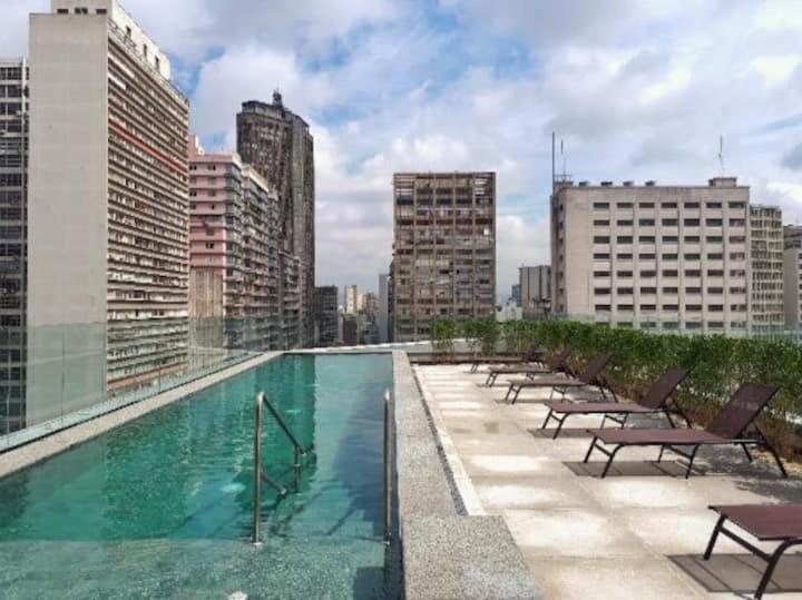 Studio Charmoso Com Terraco E Vista! São Paulo Exterior foto